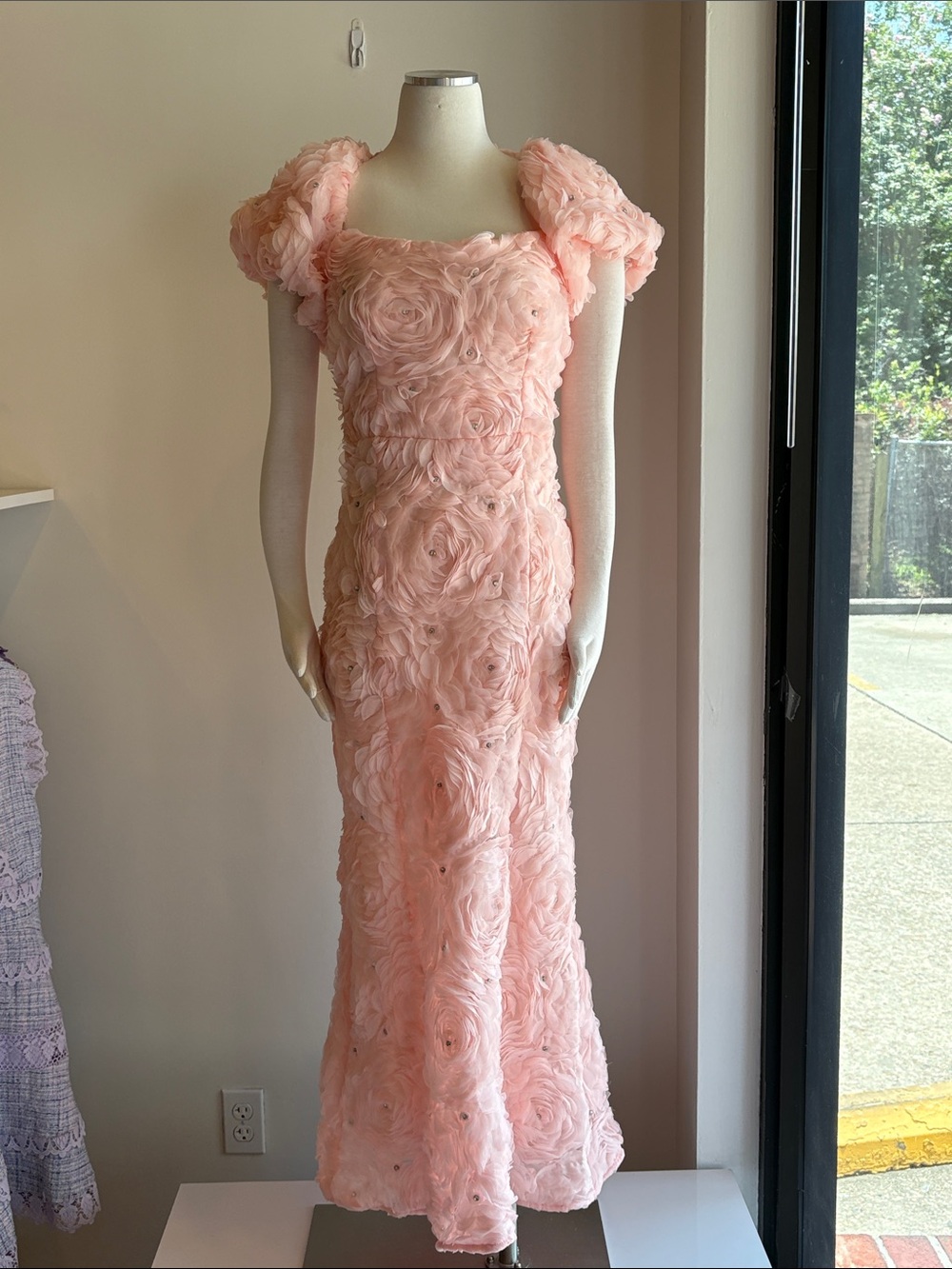 Elliatt Pink Rosette Evening Dress